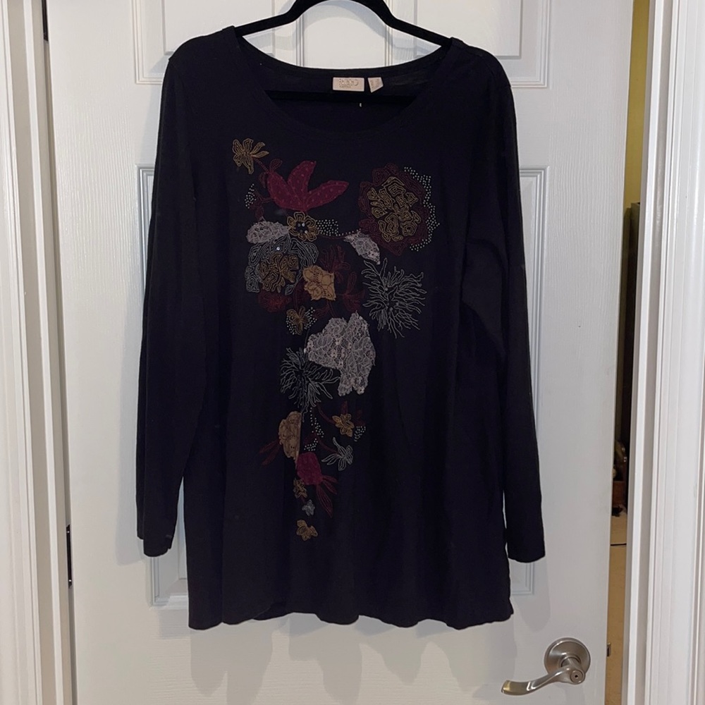 LOGO Long Sleeve Embroidered Tee